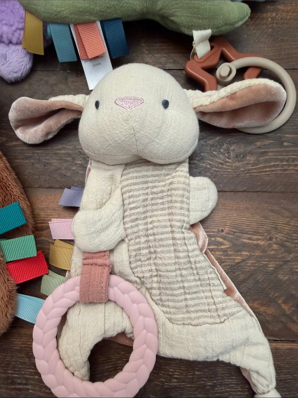 Itzy Ritzy Baby Sensory & Teether Toy Bundle - Set of 4 (Dino, Bunny, Bear) EUC